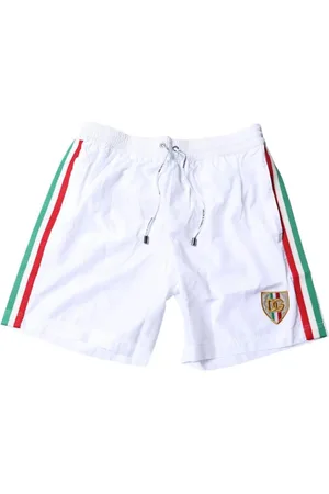 Dolce & Gabbana Badetøj, Herre, Hvid, 2XL, Uld, Stilfulde badebukser med lommer