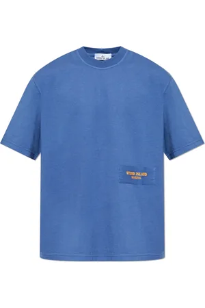 Stone Island Top, Herre, Blå, L, Bomuld, T-shirt kapsel Marina