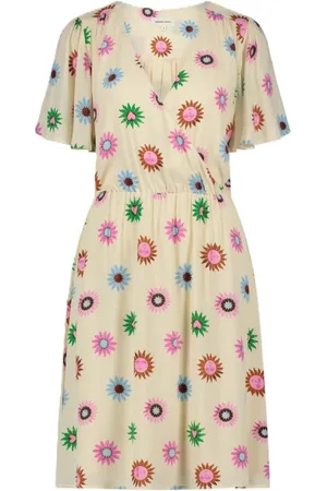 Fabienne Chapot Kjole, Dame, Flerfarvet, S, Rayon, Flydende kjole med solprint