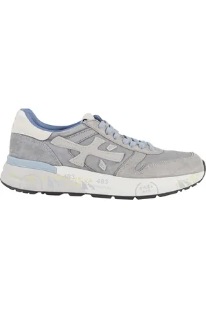 Premiata Sko, Herre, Grå, 40 EU, Bomuld, Grå Tekstil og Ruskind Sneakers