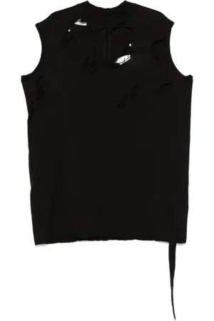 Rick Owens Top, Herre, Sort, M, Tyl, Sort Tarp Style Skjorte