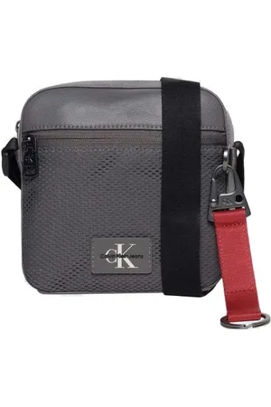 Calvin Klein Taske, Herre, Sort, ONE SIZE, Polyester, Grå Messenger Taske Forår/Sommer Kollektion