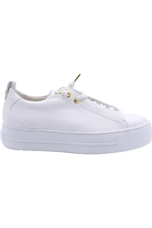 Paul Green Sko, Dame, Hvid, 36 EU, Afslappet Sneaker i Kobber Finish