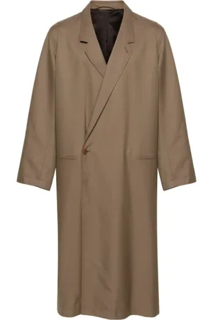 LEMAIRE Frakke, Herre, Brun, L, Taupe Melange Asymmetrisk Frakke
