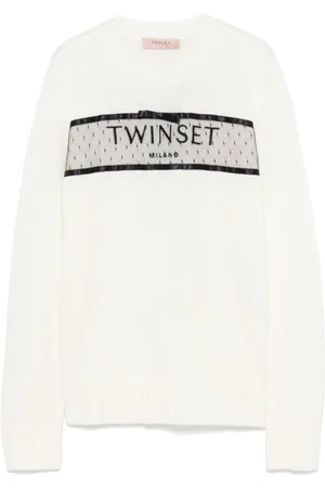 Twin-Set Strik, Dame, , XL, Uld, Elegant Uld Kashmir Sweater