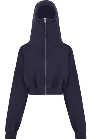 Entire Studios Sweathshirts & Hoodies, Dame, Blå, XS, Ink Cropped Zip Jacket