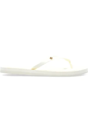 Tory Burch Sko, Dame, Hvid, 36 EU, Uld, Flip-flops Kira