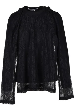 Comme des Garçons Bluser & Skjorter, Dame, Sort, M, Uld, Polyester Bluse Model - Stilfuld Top