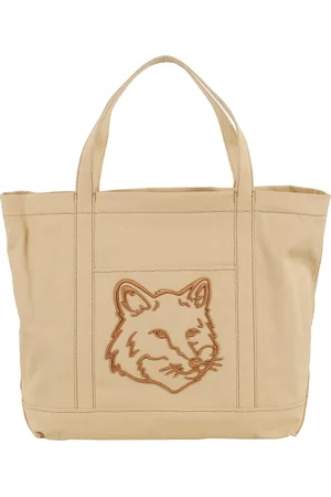 Maison Kitsuné Taske, Dame, , ONE SIZE, Bomuld, Stor Tote Taske med Fox Head
