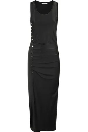 Paco rabanne Kjole, Dame, Sort, M, Elegant Silke Kimono til Kvinder