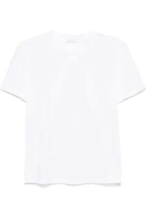 Paco rabanne Top, Dame, Hvid, S, Bomuld, Hvide T-shirts og Polos med Sølv Logo