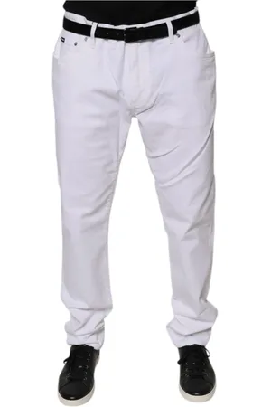 Dolce & Gabbana Jeans, Herre, Hvid, XS, Denim, Hvid Skinny Denim Jeans