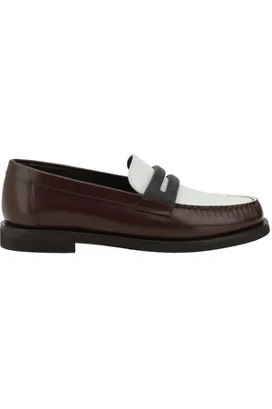 Brunello Cucinelli Sko, Dame, Brun, 38 EU, Læder, To-farvede læderloafers