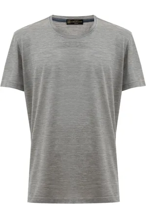 corneliani Top, Herre, Grå, XL, Silke T-shirt med subtil tonal logo