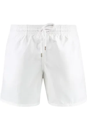 Vilebrequin Badetøj, Herre, Hvid, 2XL, Mesh-foret svømmeshorts med lommer