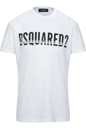 Dsquared2 Top, Herre, Hvid, L, Bomuld, Hvid T-shirt med trykt logo