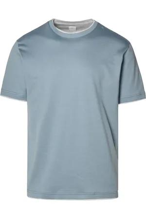 ELEVENTY Top, Herre, Blå, XL, Bomuld, Crew Neck T-shirt