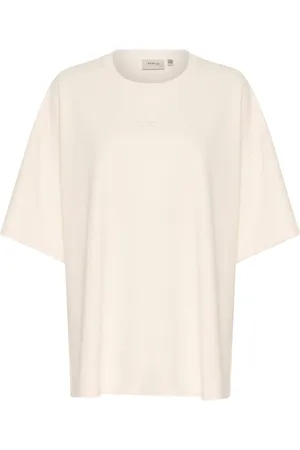 Gestuz Top, Dame, , M/L, Bomuld, Sporty Tee Bluse i Birch