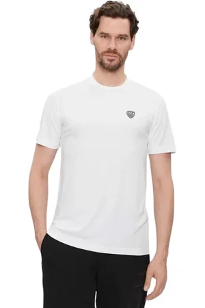 EA7 Top, Herre, Hvid, 2XL, Bomuld, Klassisk Bomuld T-Shirt