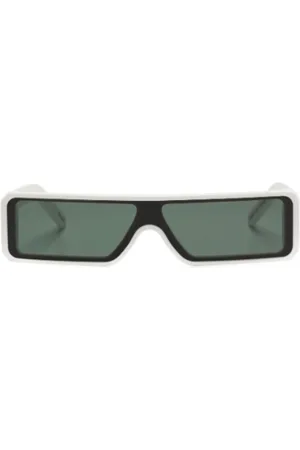Rick Owens Tilbehør, unisex, Hvid, ONE SIZE, Skov Perle Tempel Solbriller