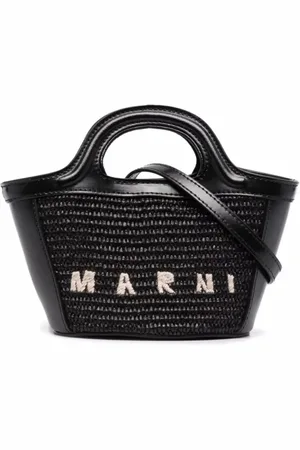 Marni Taske, Dame, Sort, ONE SIZE, Uld, Sort Tropicalia Micro Stilfuld Model