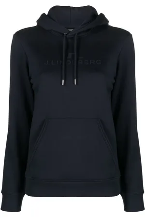 J Lindeberg Sweathshirts & Hoodies, Dame, Blå, M, Bomuld, Blå Casual Hættetrøje