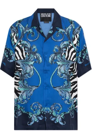 VERSACE Skjorte, Herre, Blå, M, Kortærmet skjorte
