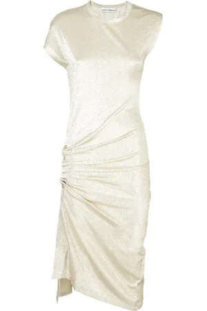 Paco rabanne Kjole, Dame, Grå, XS, Elegant Midi Kjole