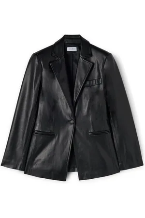 Motivi Jakke, Dame, Sort, XS, Polyester, Enkeltknap blazer lavet af belagt stof