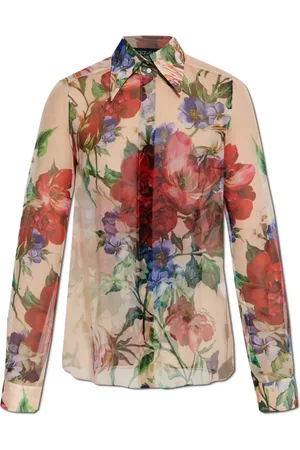 Dolce & Gabbana Bluser & Skjorter, Dame, Flerfarvet, S, Silkeskjorte