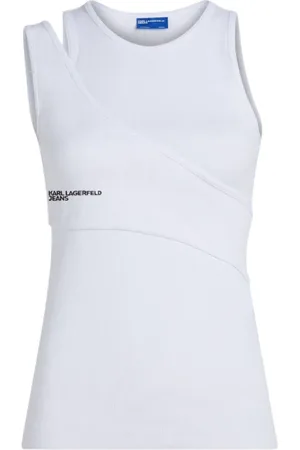 Karl Lagerfeld Top, Dame, Hvid, XS, Top Hvid