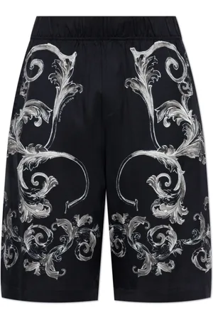 VERSACE Shorts, Herre, Sort, S, Shorts med barokprint