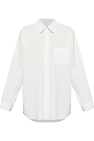 Issey Miyake Skjorte, Herre, Hvid, XL, Hvid Plisseret Skjorte Langærmet