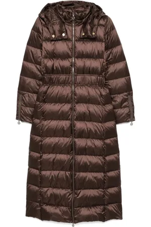 Twin-Set Frakke, Dame, Brun, 2XS, Uld, Elegant Brun Puffer & Down Jakke