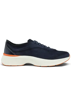 santoni Sko, Herre, Blå, 42 EU, Suede, Blå Bounce Sneakers