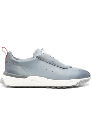 santoni Sko, Herre, Blå, 42 1/2 EU, Læder, Klassiske Læder Sneakers