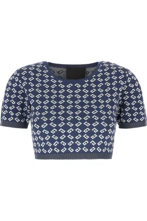 Givenchy Top, Dame, Blå, L, Uld, Stilfuld Top til Modeentusiaster