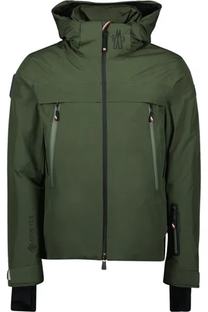 Moncler Jakke, Herre, Grøn, M, Nylon, Grøn Nylon Hættetrøje