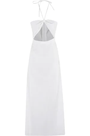 FEDERICA TOSI Kjole, Dame, Hvid, S, Bomuld, Hvid Bomuld Cut-Out Top