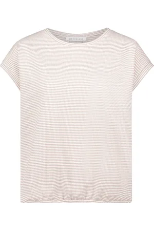 Betty & Co Top, Dame, Hvid, L, Uld, Afslappet skjorte med elastik i taljen