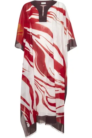 DRIES VAN NOTEN Kjole, Dame, Flerfarvet, ONE SIZE, Bomuld, Tulip Petal Print Kimono Kjole