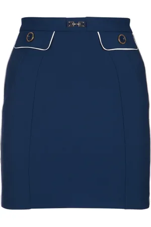 Elisabetta Franchi Nederdel, Dame, Blå, M, Uld, Korte Nederdele til Stilfuldt Look