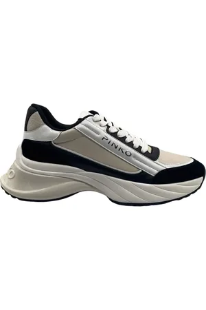 Pinko Sko, Dame, Sort, 39 EU, Læder, Tumbled Leather Sneaker