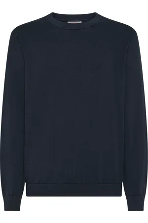 sun68 Sweathshirts & Hoodies, Herre, Blå, L, Bomuld, Bomuld Crepe Sweater