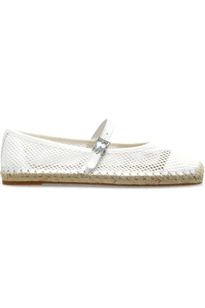 Michael Kors Sko, Dame, Hvid, 40 EU, Jute, Balletflader Lynn