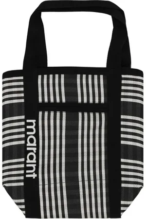 Isabel Marant Taske, Dame, Sort, ONE SIZE, Stribet Lærredstaske