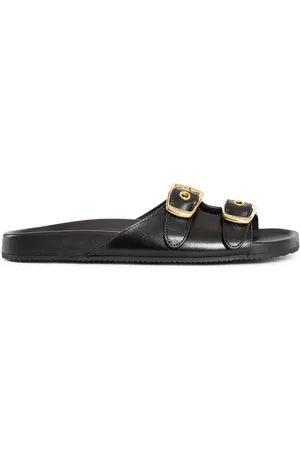 Chloé Sko, Dame, Sort, 38 EU, Sort Kalveskind Slide Sandaler