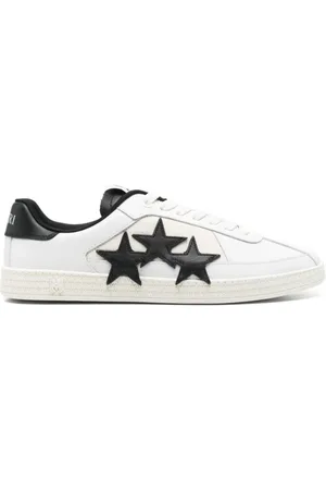 AMIRI Sko, Herre, Hvid, 44 EU, Hvide Sneakers med Sorte Stjerner