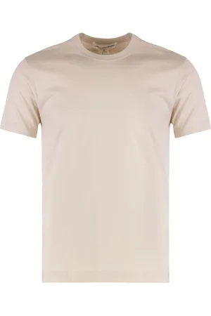 Comme des Garçons Top, Herre, , XL, Bomuld, Ribbet Bomuld Crew-neck T-shirt