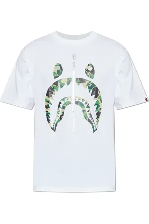 A Bathing Ape Top, Herre, Hvid, M, Bomuld, T-shirt med logo